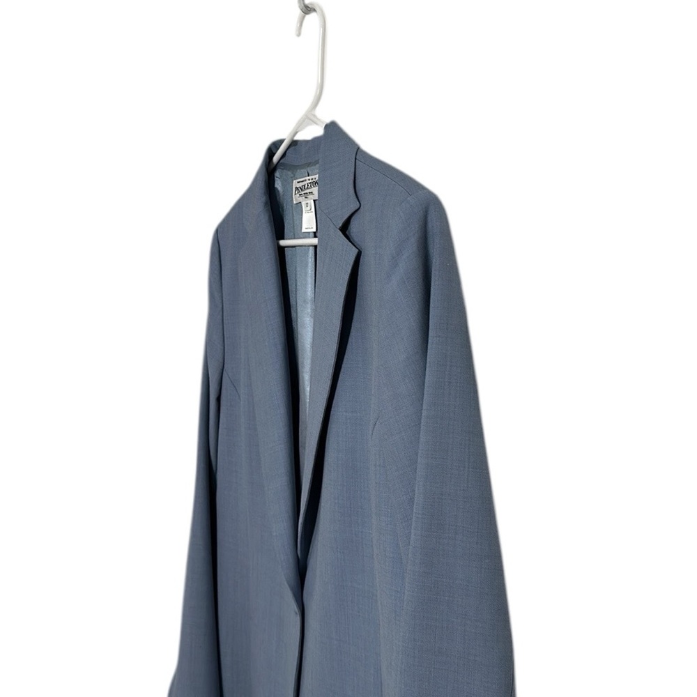 Pendleton Slate/Light Blue Single Button 100% Vir… - image 8